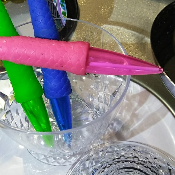 ☀️3 PIECE 💐SPRING/☀SUMMER MERMAID TAIL JELLY PENS - Picture 3 of 3